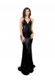 Long Sleeveless Sequin Black Mermaid Black Tie Evening Dress