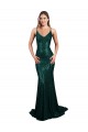 Long Sleeveless Sequin Dark Green Mermaid Formal Evening Dress