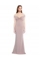 Long Sleeveless Stretch Crepe Dusty Pink Mermaid Formal Evening Dress