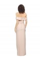 Long Sleeveless Stretch Crepe Nude Off the Shoulder Mermaid Formal Evening Dress