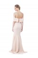 Long Sleeveless Stretch Crepe Nude Mermaid Formal Evening Dress