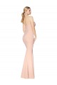 Long Sleeveless Stretch Crepe Nude Mermaid Formal Dress