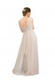 Long Sleeveless Tulle Pink A-Line Semi Formal Evening Dress