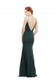 Long Sleeveless Stretch Crepe Pink A-Line Formal Dress