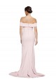 Sweep Train Sleeveless Stretch Crepe Pink Sheath Formal Evening Dress