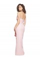 Long Sleeveless Stretch Crepe Pink Sheath Formal Dress