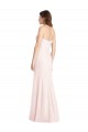 Long Sleeveless Stretch Crepe Pink Sweetheart Trumpet Semi Formal Evening Dress