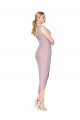 Cocktail Length Sleeveless Soft Chiffon Primrose V-Neck Mermaid High Low Evening Dress