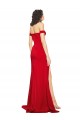 Long Sleeveless Silky Satin Red A-Line Formal Evening Dress