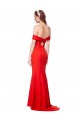 Long Sleeveless Stretch Crepe Red Mermaid Evening Gown