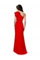 Long Sleeveless Stretch Crepe Red Mermaid Formal Dress