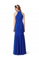 Long Sleeveless Stretch Crepe Royal Blue V-Neck Mermaid Formal Evening Dress