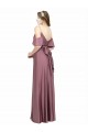 Long Cold Shoulder Silky Satin Sheath Formal Evening Dress