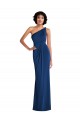 Long Sleeveless Spandex Royal Blue Sheath Semi Formal Evening Dress