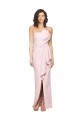 Long Sleeveless Stretch Crepe Pink Sheath Formal Dress