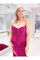 Sweep Train Sleeveless Velvet Sequin Sweetheart Sheath Evening Dress