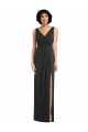 Long Sleeveless Spandex Black Sheath Formal Evening Dress