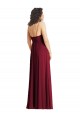 Long Sleeveless Soft Chiffon Smoke Green Trumpet Formal Evening Dress