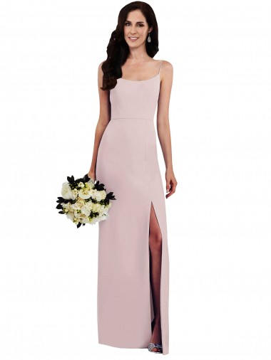 Long Sleeveless Stretch Crepe Trumpet Formal Evening Dress for Sale