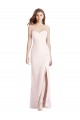 Long Sleeveless Stretch Crepe Pink Sweetheart Trumpet Semi Formal Evening Dress