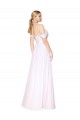 Long Sleeveless Soft Chiffon White A-Line Formal Evening Dress