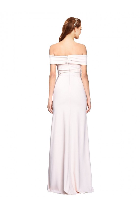 Long Sleeveless Stretch Crepe White Mermaid Formal Dress